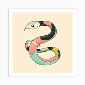 Charming Illustration Snake 3 Art Print