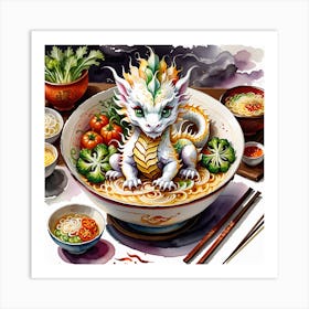 Dragon Noodle Bowl 3 Art Print
