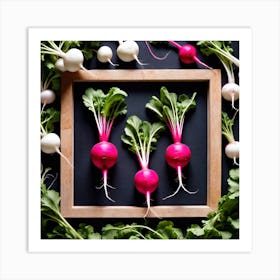 Radishes In A Frame 9 Art Print