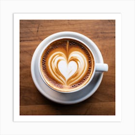cup of coffee reflecting the love Art Print