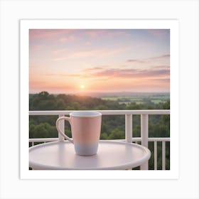 Sunrise On A Balcony 6 Art Print