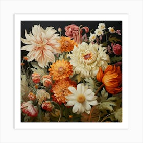 Oil Flower (4) Art Print