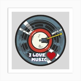 I Love Music Art Print