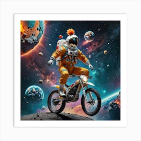 Space Biker Art Print