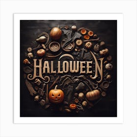 Halloween Typography Art Print