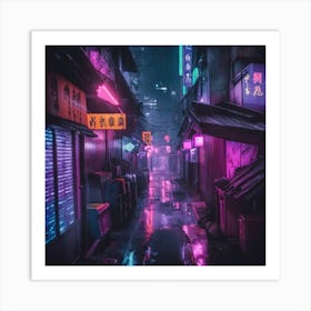 Neon Alley Art Print