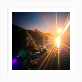 Sunrise Over The Ocean Art Print