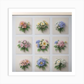 Bouquets Of Flowers Art Print