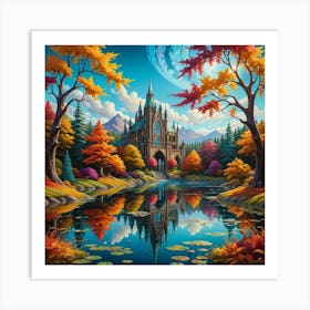 Castle In The Forest Art Print