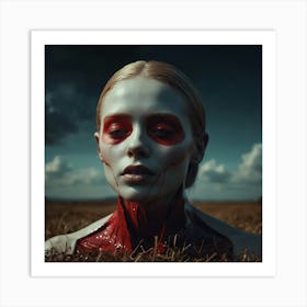 Dead Girl In The Field Art Print