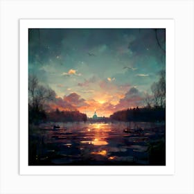 Luminous Tranquility Art Print