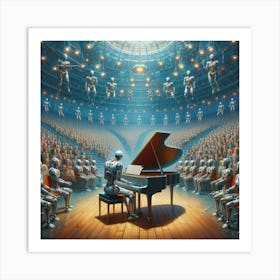 Robots Playing Piano 1 Art Print