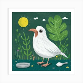 Bird In The Garden Art Print