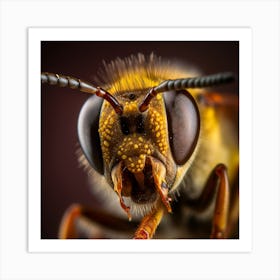 Close Up Of A Bee Art Print