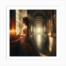 Woman By The Window Art Print