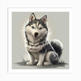 Husky Art Print