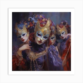 Venetian Masks Art Print