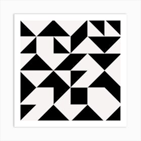 Black And White Geometric Pattern Art Print