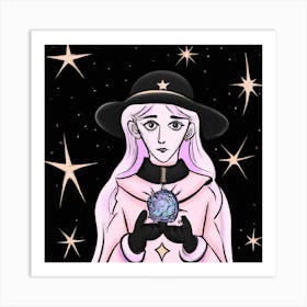 Witch Holding A Star Art Print