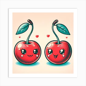 Cherry Kawaii 2 Art Print