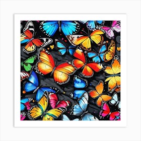 Colorful Butterflies 31 Art Print