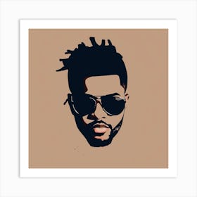 Cool man portrait Art Print