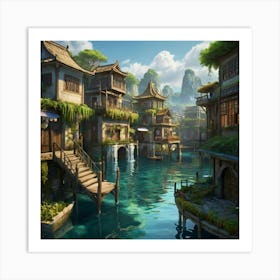 Chinese Village 13 Art Print