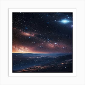 Starry Night Sky 3 Art Print