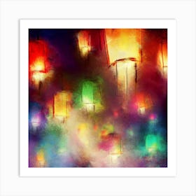 Chinese Lanterns Art Print