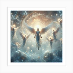 Angels In The Sky 7 Art Print