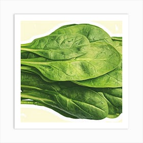 Spinach Leaves Art Print