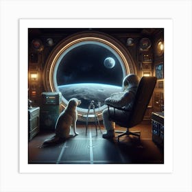 The Last Man And Dog In The World Art Print