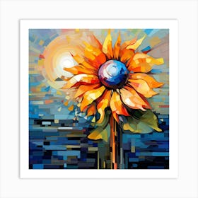 Sunflower Painting 1 Art Print