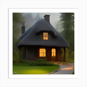 Fairy House In The Forest Art Print