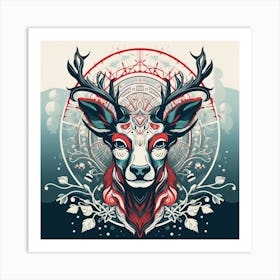 Deer Head 2 Art Print