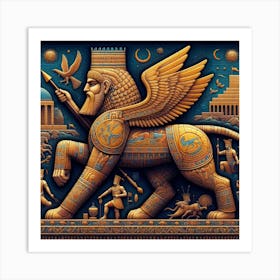 Lion Of Babylon Art Print