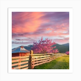 Rancho Visto De Tarde Art Print