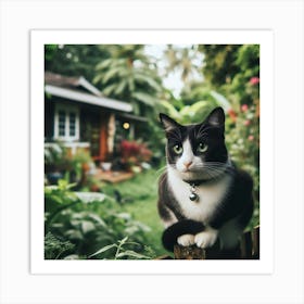 Cat On A Fence Art Print