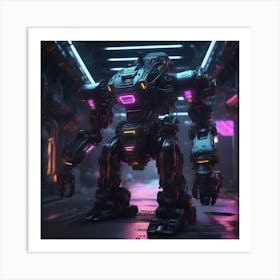 Futuristic Robot 64 Art Print