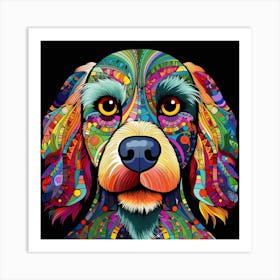 Psychedelic Dog 1 Art Print