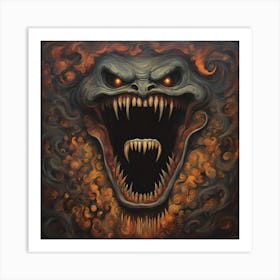 Demon Head 1 Art Print