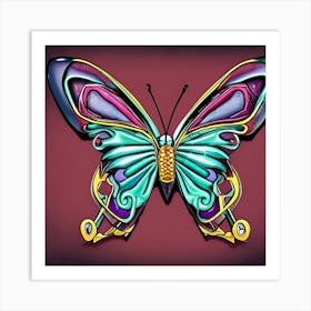 Butterfly Tattoo Design Art Print