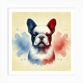 Watercolor French Bulldog 3 Art Print