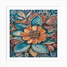 Doodle Flower Art Print