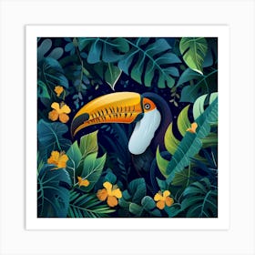 Toucan In The Jungle 2 Art Print