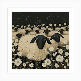 Sheep Fairycore Painting 7 Art Print