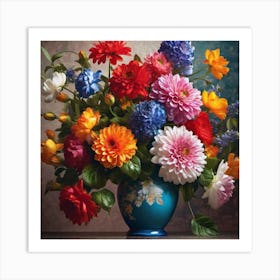 Dahlias 5 Art Print