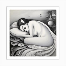 Dreaming Woman Art Print