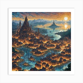 City At Night Art Print