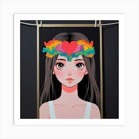 Rainbow Girl Art Print